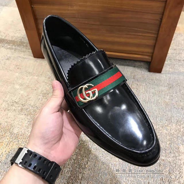 GUCCI男鞋 古奇新款 一腳蹬休閒皮鞋 原單品質 古馳男皮鞋 Gucci商務皮鞋  hdnx1088